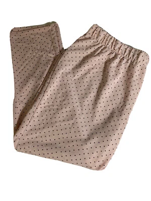 NUEVO SIN ETIQUETAS, Liz Claiborne Ropa de Dormir Para Mujer Rosa con Lunares Negros Salón Pijama Pantalón XXL Foto 1 de 2
