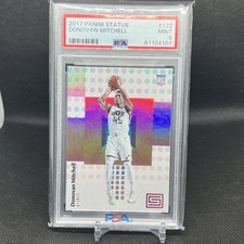 2017-18 Panini Status #122 Donovan Mitchell Utah Jazz RC Rookie PSA 9