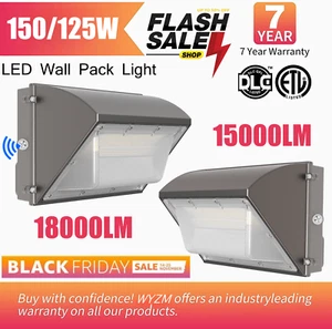 LED WALL PACK Lights Commercial DUSK TO DAWN Outdoor Area Security Lighting - Picture 1 of 29