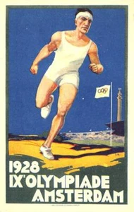 Amsterdam 1928 Olympic Poster Type Postcard - Picture 1 of 1