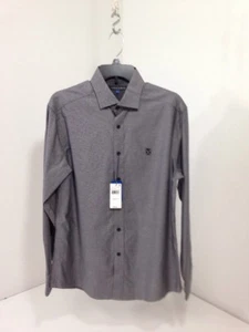 VINCE CAMUTO HERREN GEWEBTES OXFORD LANGARM HEMD SCHWARZ OXFORD MEDIUM NEU MIT ETIKETT $ 85 - Bild 1 von 7