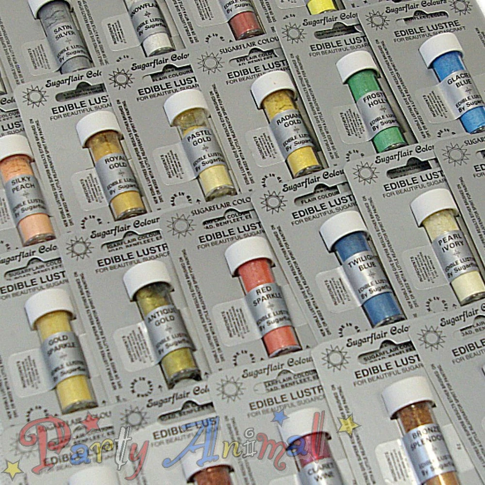 Sugarflair Edible Lustre Dust Food Cake Colouring Powder Glitter Icing 2g - Image 1 of 4