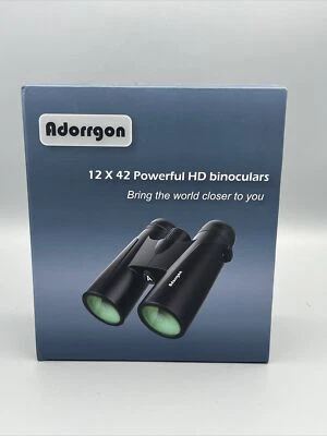 Adorrgon 12x42 HD Binoculars for Adults - Binoculars only (IL/RT6-21443-12X42... - Image 1 of 4