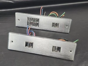 PAIR 1970 PONTIAC WINDOW CONTROL DOOR LOCK SWITCH COMBO TRIM BEZEL BIN B10 - Picture 1 of 12