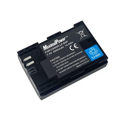Batería de iones de litio MaximalPower para Canon EOS LP-E6 LPE6 5D Mark II 7D 60D R5 MarkII Foto 1 de 4