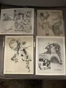 James Amore 4 Signed Baseball Lithographs Art Only 250