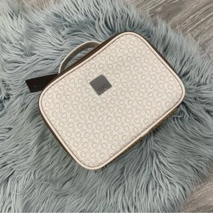 GUESS bisbee dual handle cosmetic travel bag in stone multi - Picture 1 of 1