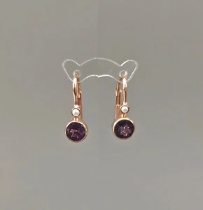 9906050-ad 925er Silber gelbvergoldet Jugendstil Ohrringe Amethyst Perlchen - Picture 1 of 4