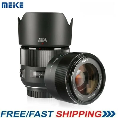 Meike 85mm F1.8 Auto Focus Full Frame Lens w/Lens Pouch for Canon EOS EF Mount - Image 1 of 4