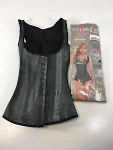 Ann Michell Women The Original Thermal Training Latex Vest Shaper Black XXS NWT= - Picture 1 of 8
