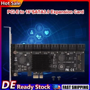 16 Port PCIE-Erweiterungskarten-Controller PCIe SATA3.0-Adapter 6 Gbit/s für Des - Bild 1 von 8