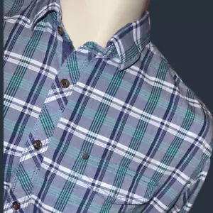 Camisa abotonada a cuadros verde marino BlackBerrys talla mediana #15 - Imagen 1 de 4