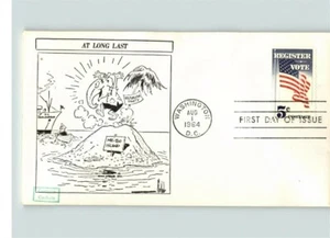 REGISTER & VOTE, Elephant on Island, Republican Party "At Long Last" 1964 First - Picture 1 of 1