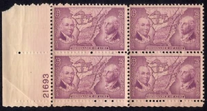 Scott #795 Northwest Ordinance Plate Block of 4 Stamps - MNH P#21693 - Picture 1 of 2