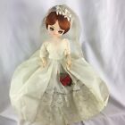 Jestia Vintage Bride  Doll Made In Japan 17 Inches Tall With Stand Rare Big Eyes