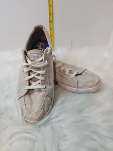 Keds Shoes Womens 7 Lace Up Dream Foam Memory WF59954 Beige White  - Picture 1 of 8