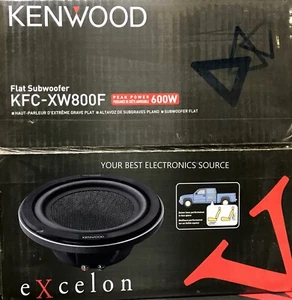 NEW Kenwood KFC-XW800F 8" 4 Ohm Single Voice Coil, Shallow Mount Subwoofer - Picture 1 of 2