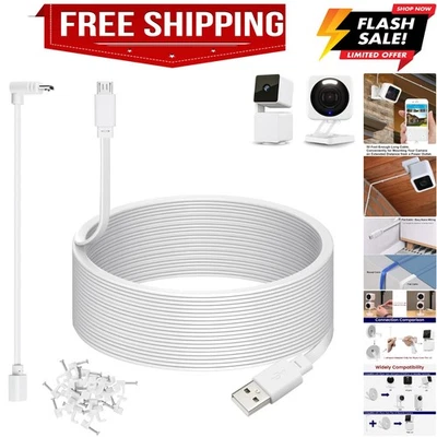 50ft Power Cable for Wyze Cam v4,Wyze Cam Pan v3,Wyze OG,Wyze Cam v3 and v3 P... - Image 1 of 4