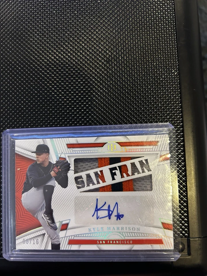 2023 Panini National Treasures KYLE HARRISON PATCH AUTO /10 - Image 1 of 2