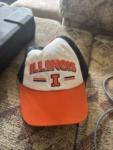 Illinois Fighting Illinis Cap Snap Orange Weiß Navy Football College One Size - Bild 1 von 4