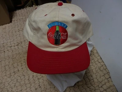 Gorra de bola ajustable vintage siempre coca cola nueva stock antiguo blanca con billete rojo Foto 1 de 3