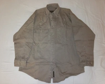 Camisa Timberland Weathergear vintage verde con botones manga larga pequeña Foto 1 de 3