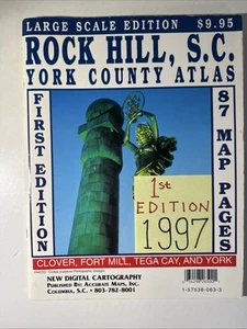 Rock Hill SC York County Atlas 1997 Accurate Maps Street Guide South Carolina - Picture 1 of 19