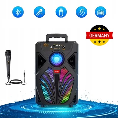 Altoparlante Bluetooth Portatile 2000W,Stereo Subwoofer Music Box Radio e Microfono - Immagine 1 di 4