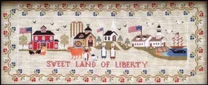 Sweet Land of Liberty by Twin Peak Primitives cross stitch pattern - Picture 1 of 1