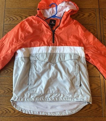 Chaqueta cortavientos pulóver Southpole 1/4 cremallera para hombre grande blanca/gris/naranja Foto 1 de 4