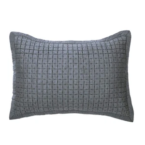 Cotton Yarn Dyed Chambray Collection Cotton Fill Channel Stitch Washed Standa... - Picture 1 of 9