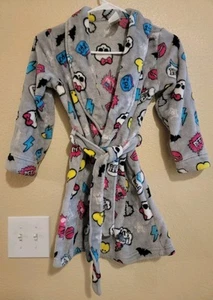 Monster High Girls Gray Fleece Pajama Robe Bathrobe Fashion Doll - Sz M 7/8 - Picture 1 of 8