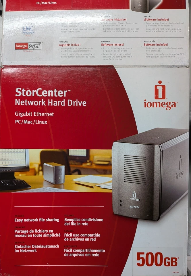 Iomega StorCenter ix2 Network Hard Drive NAS 500 GB- - Immagine 1 di 4