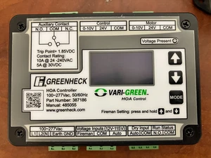 Greenheck 387186 Vari-Green HOA Control 100-277VAC 50/60 Hz - Imagen 1 de 1