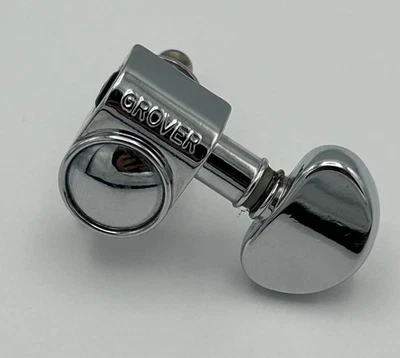Single Grover 102C Tuning Peg - Chrome, Tuning Machine, Bass Side - Image 1 of 2