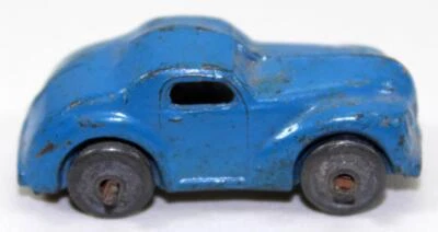 "Coche de juguete fundido a presión Barclay de colección azul cupé sedán para camión de coches de juguete ~ 1,5""" Foto 1 de 4