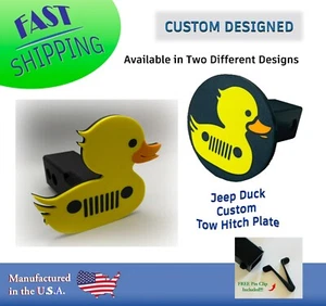 Tow Hitch Cover - Jeep Duck - Designer Hitch Insert for 2" Tow Receivers - Picture 1 of 13