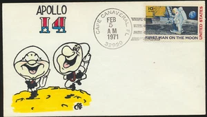 C76 MoonLanding Apollo 14 ELLIS animado caché sin dirección lote sin sellar 1722 - Imagen 1 de 1