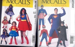 McCalls Halloween Costume Super Hero Sewing Pattern Adult Kids UPIC 7001 only - Picture 1 of 10