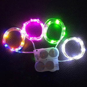 1m 2m Micro LED Lichterkette Kupferdraht Batterie betrieben Weihnachtslichter - Bild 1 von 22