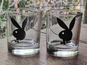 2 x Playboy Bunny Spirit Whiskey Scotch Gin Glasses 8cm