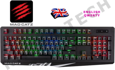 Mad Catz S.T.R.I.K.E 4 Cherry MX Red RGB Fully Mechanical Gaming QWERTY Keyboard - Image 1 of 4