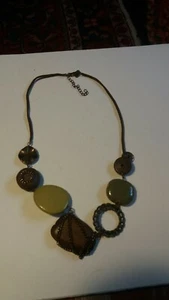 Vintage Next Stone And Leather Necklace - Picture 1 of 1
