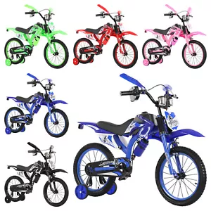 BOYS GIRLS CHILDRENS KIDS MOTO BIKE BICYCLE STABILISER 12 16 INCH MOTORCROSS - Picture 1 of 6