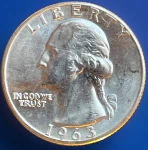 Cuarto Washington 1963. Sin circular. 90% plata. WQ-040 - Imagen 1 de 2