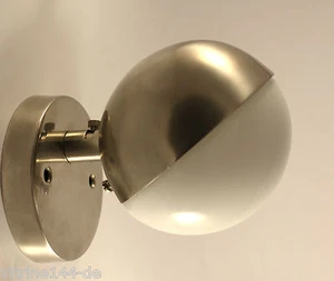 BAUHAUS Wandleuchte Wand-Lampe Gispen Design Opalglas Kugelleuchte vernickelt - Bild 1 von 9