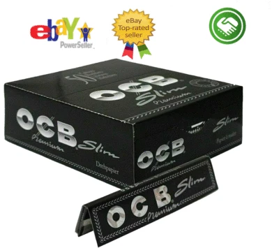 CARTINE OCB PREMIUM SCHWARZ KING SIZE SLIM LUNGHE BLÄTTCHEN 50 HEFTE