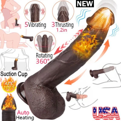 Consolador remoto realista empuje vibrador punto G ventosa-juguetes sexuales para mujeres Foto 1 de 4