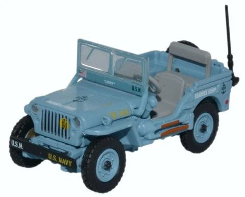 Oxford Diecast 76WMB002 Willys MB US NAVY Seebees OO Gauge - Image 1 of 1