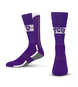 Calze Texas Christian University TCU Horned Frogs Crew taglia L 10-13 viola - Foto 1 di 5